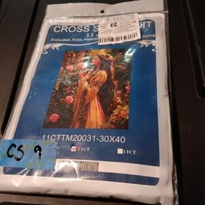 Cross Stitch Kit with Lady Floral Design 30x40